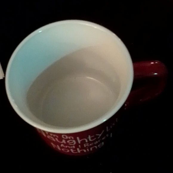 IAM ON THE NAUGHTY LIST I REGRET NOTHING MUGS! NEW! - Picture 3 of 4